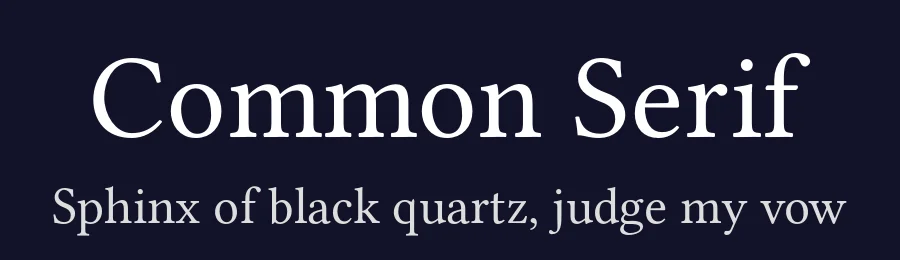 Common Serif by Philipp H. Poll, Khaled Hosny — Serif Font — thumbnail 2