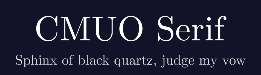 CMUO Serif — Serif Font — thumbnail 2