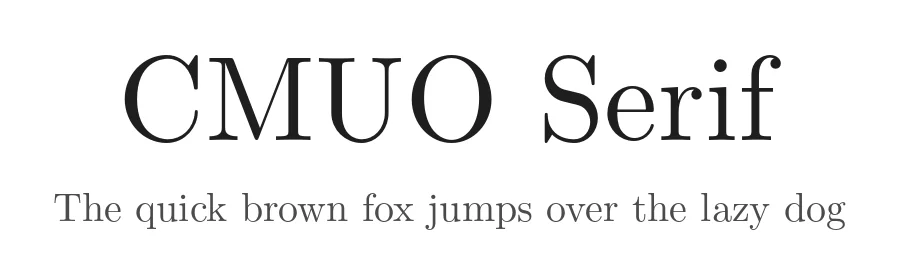 CMUO Serif — Serif Font