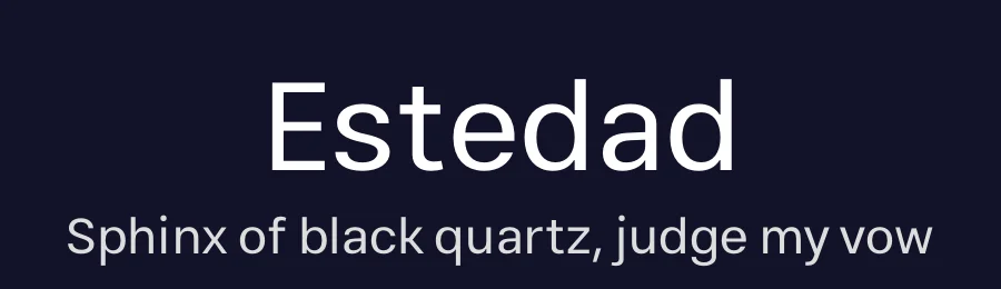 Estedad by Amin Abedi — Display Font — thumbnail 2