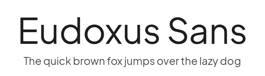Eudoxus Sans by Stijn de Vries — Sans Serif Font