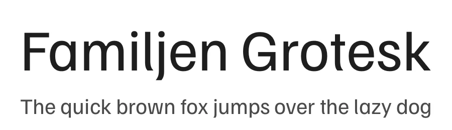 Familjen Grotesk by Anders Wikstroem, Jonas Baeckman, Matilda Gysing, Kristian Moeller — Sans Serif Font
