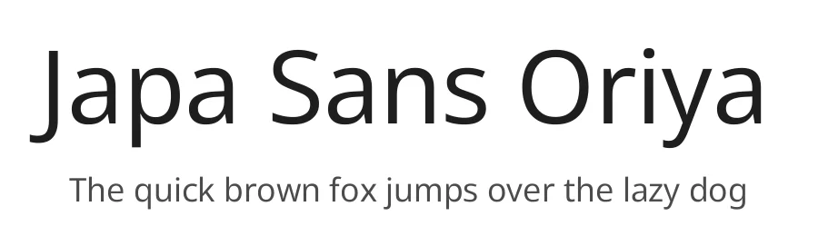 Japa Sans Oriya by Original by Amélie Bonet and Sol Matas. Enhancements by SIL WSTech Team. — Sans Serif Font