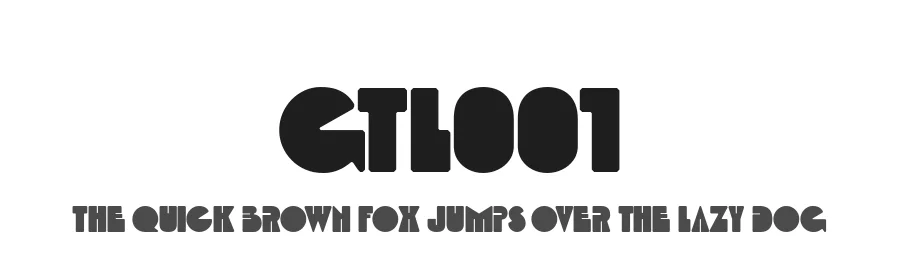GTL001 by Eli Heuer β Display Font