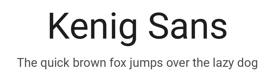 Kenig Sans by Google — Sans Serif Font