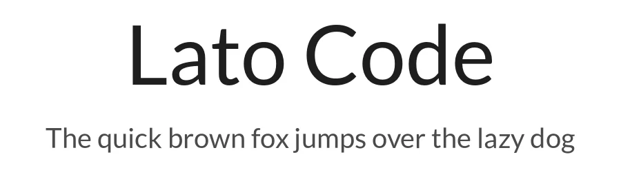 Lato Code by Paul Go — Display Font