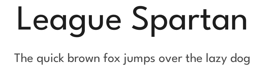 League Spartan by The League of Moveable Type β Display Font