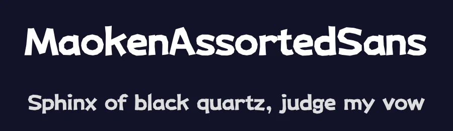 MaokenAssortedSans — Sans Serif Font — thumbnail 2