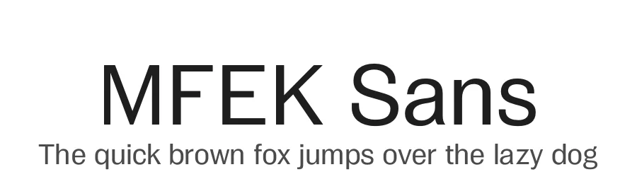 MFEK Sans by Owen Earl — Sans Serif Font