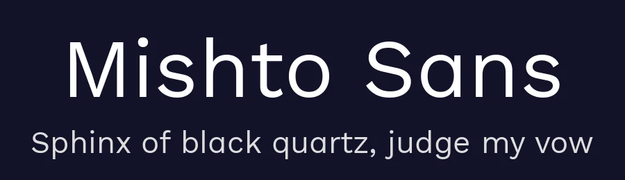 Mishto Sans by Mishto Sans (based on Work Sans) is designed by Mishto. — Sans Serif Font — thumbnail 2