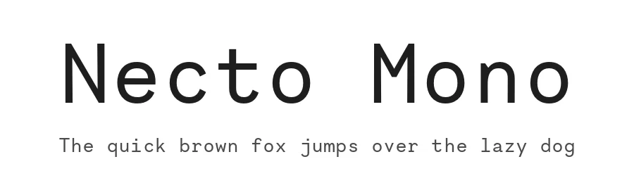 Necto Mono by Marco Condello — Monospace Font
