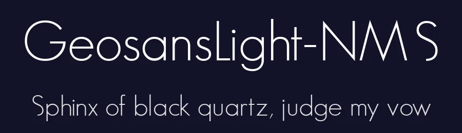 GeosansLight-NMS — Sans Serif Font — thumbnail 2