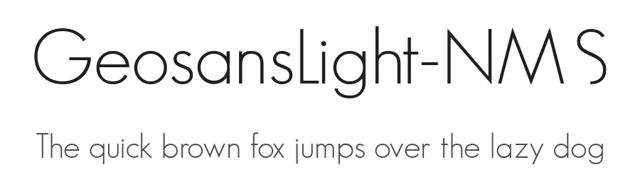 GeosansLight-NMS — Sans Serif Font
