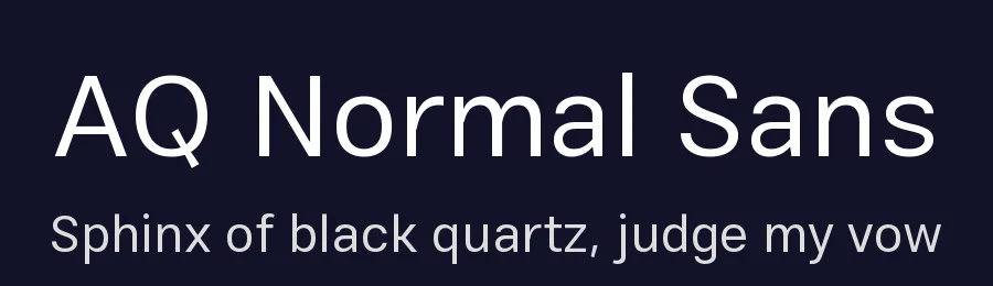 AQ Normal Sans by Azad Qalam — Sans Serif Font — thumbnail 2