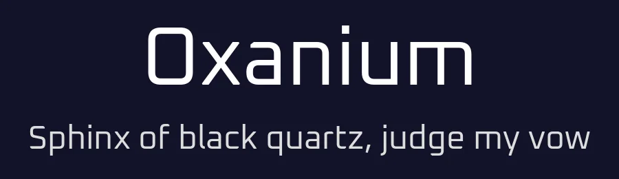 Oxanium by Severin Meyer — Display Font — thumbnail 2