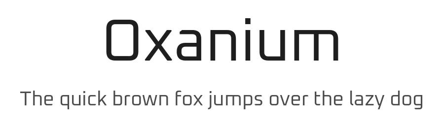 Oxanium by Severin Meyer โ Display Font