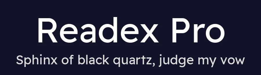 Readex Pro by Bonnie Shaver-Troup, Thomas Jockin — Display Font — thumbnail 2
