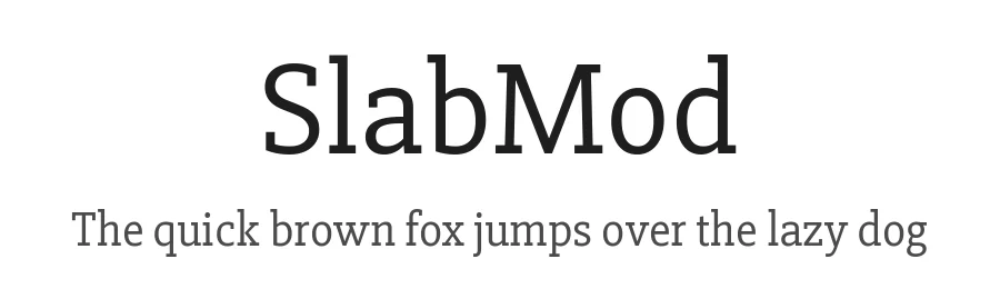 SlabMod by John Hudson — Slab Serif Font