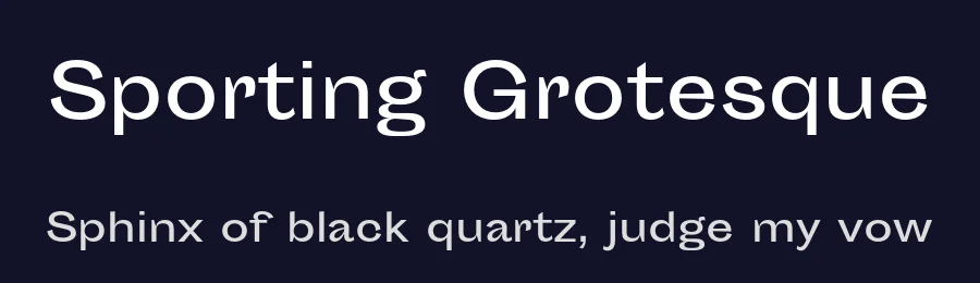 Sporting Grotesque by Lucas LE BIHAN — Sans Serif Font — thumbnail 2