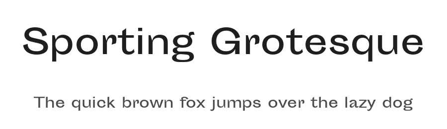 Sporting Grotesque by Lucas LE BIHAN — Sans Serif Font