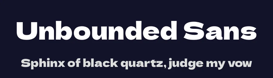 Unbounded Sans by aratakana, Unbounded Sans team — Sans Serif Font — thumbnail 2