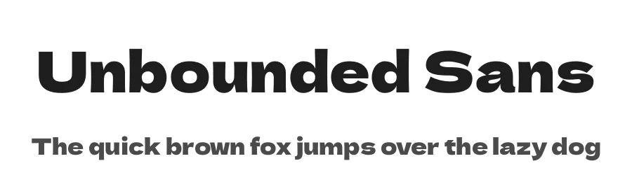 Unbounded Sans by aratakana, Unbounded Sans team — Sans Serif Font