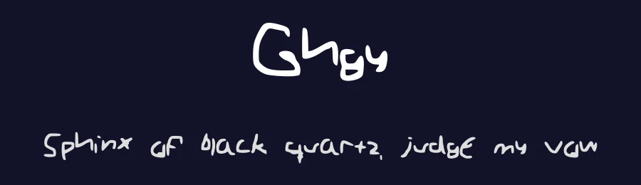 Ghgy by Abor Lemunan — Script Handwritten Font — thumbnail 2