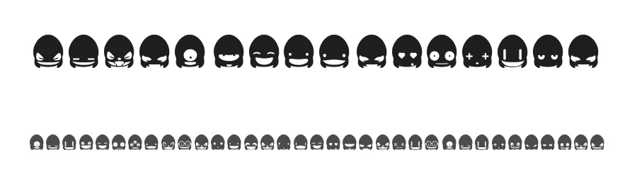 Ghost & Punk Smileys by Maelle.K | Thomas Boucherie — Dingbats Font