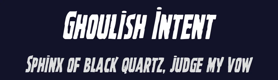 Ghoulish Intent by Iconian Fonts — Decorative Font — thumbnail 2