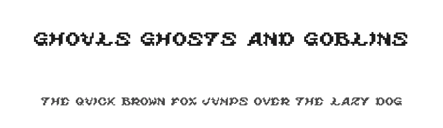Ghouls Ghosts and Goblins by fontvir.us — Display Font