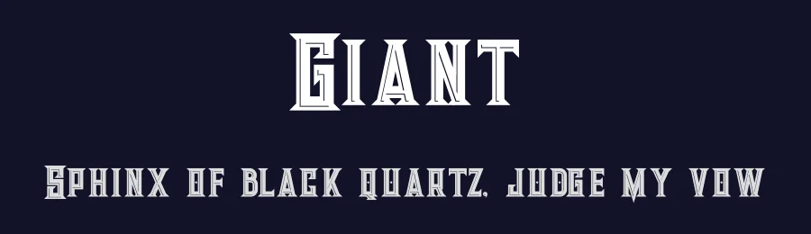Giant by Peter Olexa — Decorative Font — thumbnail 2