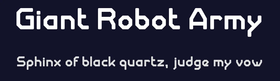 Giant Robot Army by Gabor Vad — Display Font — thumbnail 2