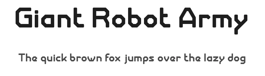 Giant Robot Army by Gabor Vad — Display Font