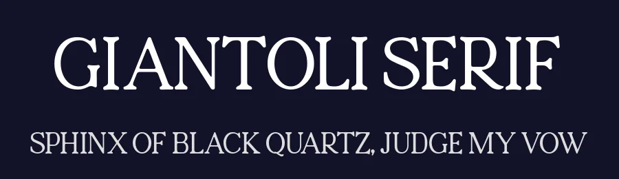 Giantoli Serif by Four Lines — Serif Font — thumbnail 2
