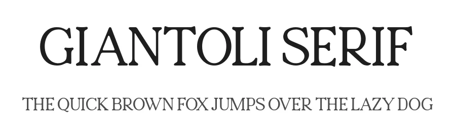 Giantoli Serif