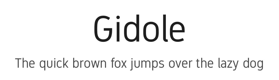 Gidole by Andreas Larsen — Sans Serif Font
