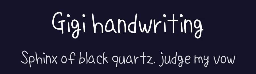 Gigi handwriting by Gigi Choi — Script Handwritten Font — thumbnail 2