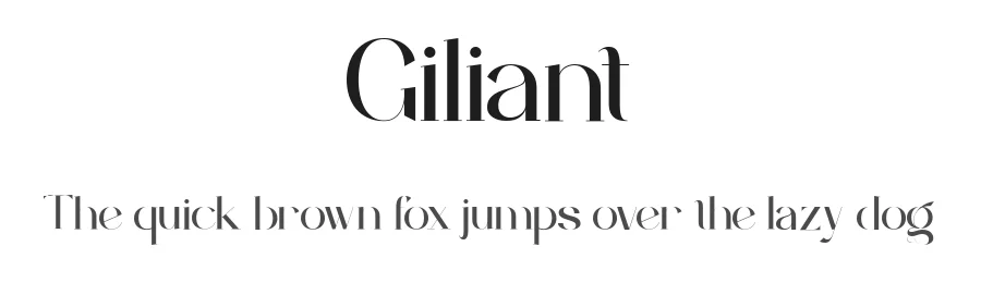 Giliant by Sohel Studio — Serif Font
