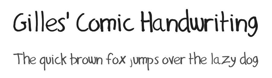 Gilles' Comic Handwriting