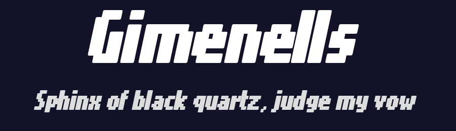 Gimenells by Pizzadude — Display Font — thumbnail 2