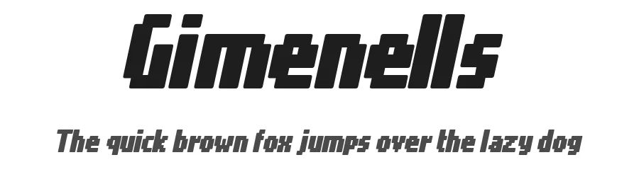 Gimenells by Pizzadude — Display Font