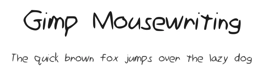 Gimp Mousewriting
