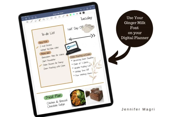 Ginger Milk Font by Jennifer Magri Designs — Script Handwritten Font — thumbnail 4