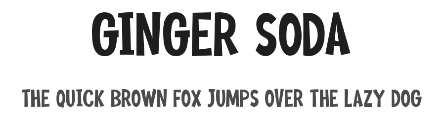 Ginger Soda by Kurnia Setyadi — Decorative Font
