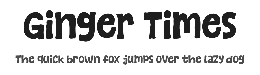Ginger Times by Khurasan — Decorative Font