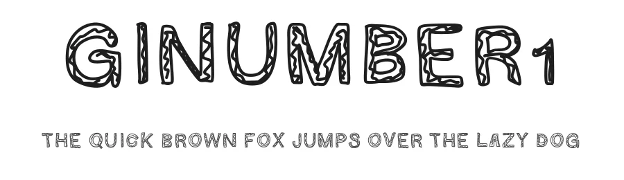 Ginumber1 by Gaelleing — Decorative Font