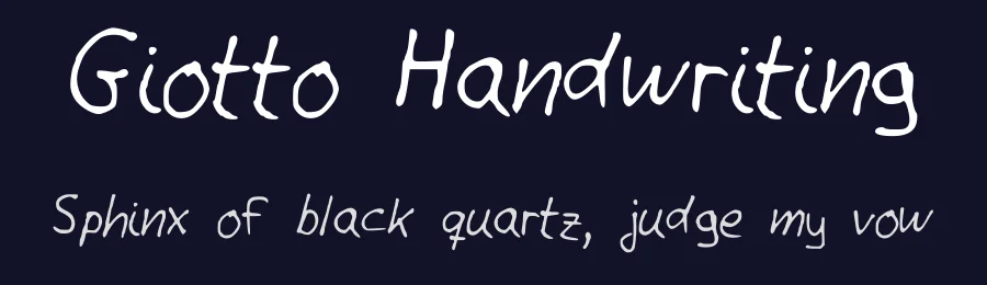 Giotto Handwriting by Giotto — Script Handwritten Font — thumbnail 2