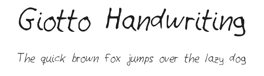 Giotto Handwriting
