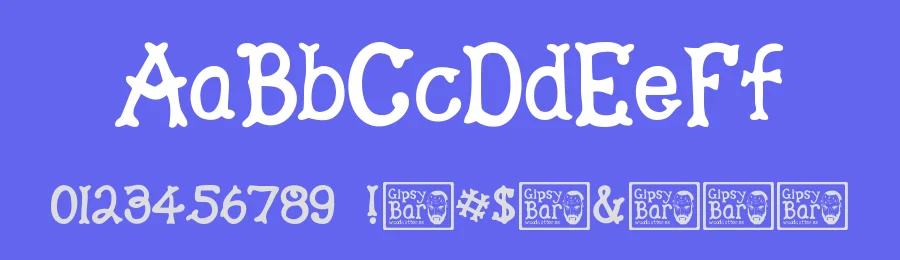Gipsy Bar by Woodcutter — Decorative Font — thumbnail 3