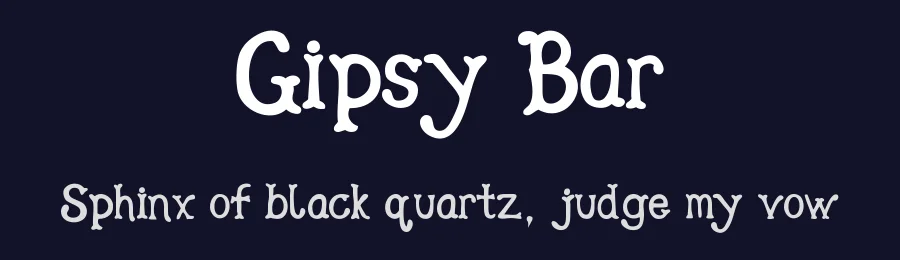 Gipsy Bar by Woodcutter — Decorative Font — thumbnail 2